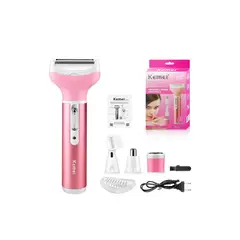 KEMEI - DUO Máquina Afeitadora KM-2024 + Kit 4 en 1 Para Mujer