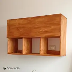 GENERICO - Organizador de Pared Siena Madera Reciclada - Color Cedro