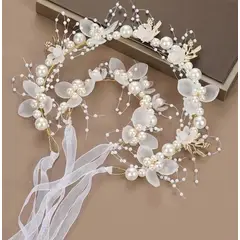 GENERICO - Corona Vincha Primera Comunión Bautizo + pulsera