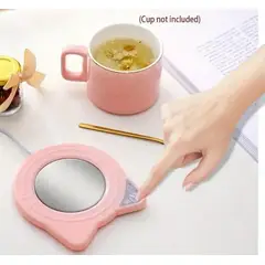 MORITA BAG STORE - CALENTADOR DE TAZAS COLOR ROSADO MODELO GATITO - SOLO LA BASE