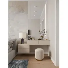 TU MESITA - Tocador con Velador Flotante más Espejo Led Meria Capri