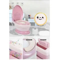 GENERICO - Inodoro Bacin de Entrenamiento Musical para Niños Rosado