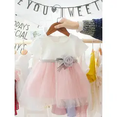GENERICO - Vestido con tutu y lazo para bebés y niñas