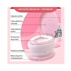 GENERICO - Inodoro Bacin de Entrenamiento Musical para Niños Rosado