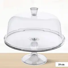 ICHIMATSU - Porta Torta de Acrilico Domo con Tapa 29 cm