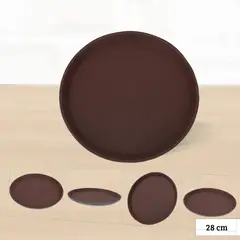 ICHIMATSU - Azafate Antideslizante Redondo 28 cm Marron