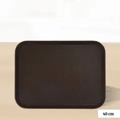 ICHIMATSU - Azafate Antideslizante Cuadrado 45 cm Marron