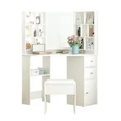 MUEBLES CRISOSTOMO - Tocador Esquinero de Melamina 117cm