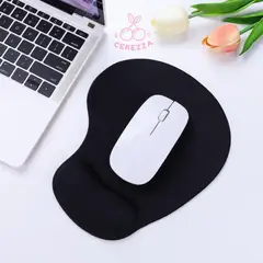GENERICO - PAD ERGONOMICO CON SOPORTE ALMOHADILLA DE GEL NEGRO EMPRESARIAL