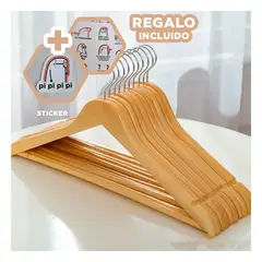 GENERICO - Colgador Duradero de Ropa en Mostaza Y+Regalo Stickers