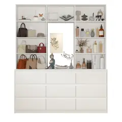 MUEBLES CRISOSTOMO - Ropero Organizador de Melamina con Espejo