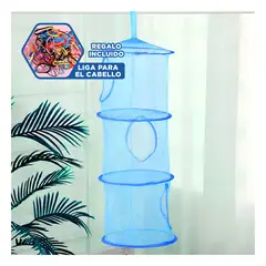 GENERICO - Almacenador Vertical con 3 Secciones Azul Y+Ligas de Regalo