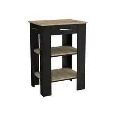 FMFURNITURE - Isla De Cocina 1 Cajon Fm-006N Negro