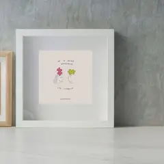 UN PAN CON MANGO - Cuadro “No se encaja mentalmente con cualquiera” 26cm x 26cm