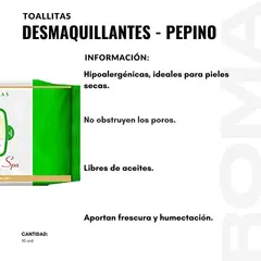 NEVADA NATURAL PRODUCTS - TOALLITAS DESMAQUILLANTES - PEPINO 30UND NEVADA