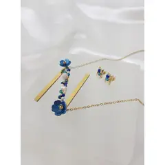 GENERICO - JUEGO DE COLLAR Y ARETES