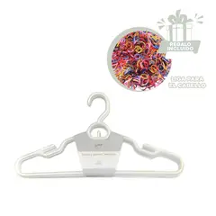 GENERICO - Percha con Sujetadores 20x41cm en Blanco Y+Ligas de Regalo