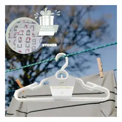 GENERICO - Pack6 Gancho para Optimizar en Blanco Y+Regalo Stickers