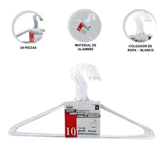 GENERICO - Pack2 Colgador Compacto en Blanco Y+Regalo Stickers