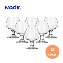 NADIR - Copa Coñac 330ml Windsor Set X12 Vidrio Resistente