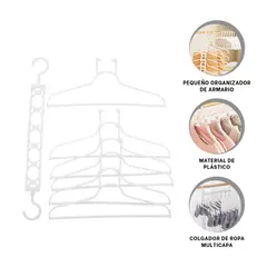 GENERICO - Pack2 Perchero Practico Todo en 1 Blanco Y+Regalo Stickers