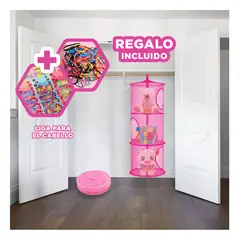 GENERICO - Almacenador Vertical con 3 Pisos Fucsia Y+Ligas de Regalo