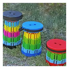 GENERICO - Pack4 Asiento Bonito Plegable de Tapa en Color Azul