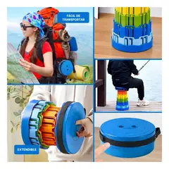 GENERICO - Pack4 Silla Extensora de Fondo en Azul Y+Regalo Stickers