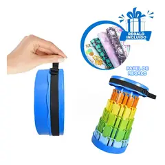 GENERICO - Pack6 Asiento Adaptable de Correa en Azul Y+Papel de Regalo