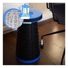 GENERICO - Silla con Respaldo Ergonomico en Azul Y+Regalo Stickers