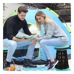 GENERICO - Pack6 Asiento para Exteriores con Tapa en Color Verde