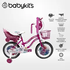BABY KITS - BK Bike Girls aro 16 Fucsia
