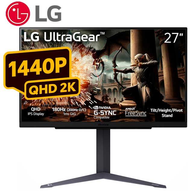Monitor UltraGear 27GS75Q-B 27″ QHD 200Hz IPS HDR10 G-SYNC FreeSync