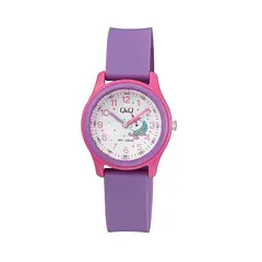 Q AND Q - Reloj Q&Q para Niñas Acuático 10 BAR Lila Unicornio