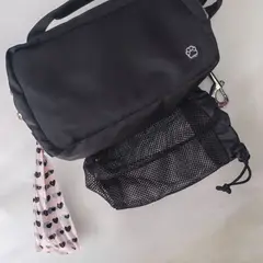 GENERICO - DOG WALKING BAG Morral de paseo Patitas Shop NEGRO