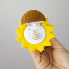CLEO JOYAS & ACCESORIOS - Collar Girasol Giratorio Antiestrés con Estuche