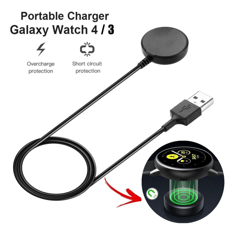 Cargador Magnético para Samsung Watch 4 y 3 Active 2 y 1