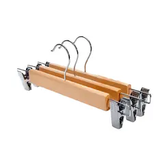GENERICO - Colgadores de Ropa de Madera con Ganchos de Metal