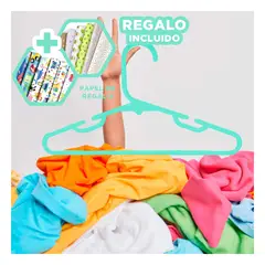 GENERICO - Pack6 Percha para Closet en Color Verde Y+Papel de Regalo