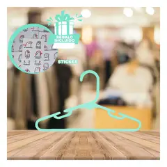 GENERICO - Pack12 Percha Compacto y Ligero Verde Y+Regalo Stickers