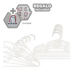 GENERICO - Colgador Compacto y Ligero en Blanco Y+Regalo Stickers