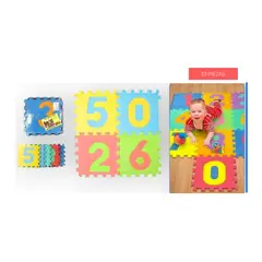 GENERICO - ALFOMBRA CUADRADA DE ROMPECABEZAS DE NUMEROS PARA NIÑOS