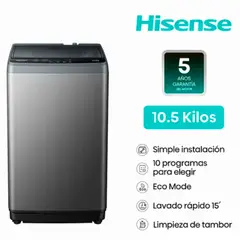 HISENSE - Lavadora Carga Superior Automática 105kg WT1D1030UT