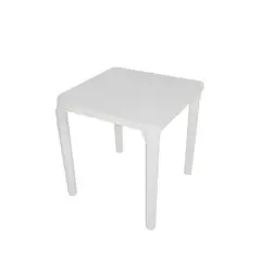 GENERICO - Mesa Cuadrada De Plastico Wayru Blanca