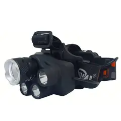 CAFINI - Linterna Frontal 7627C-5 Leds Recargable Multifuncional Azul