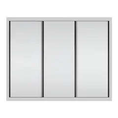 MUEBLES CRISOSTOMO - Ropero de Melamina Moderno Blanco 242cm