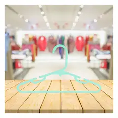 RYBIU IMPORT - Pack12 Gancho de Plastico para Ropa Ligera en Color Verde