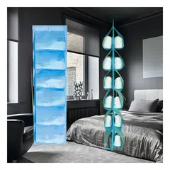 GENERICO - Pack6 Zapatillero Colgante en Celeste Y+Papel de Regalo