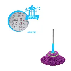 GENERICO - Pack12 Mopa Giratoria y Funcional Celeste Y+Regalo Stickers