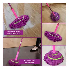 GENERICO - Pack4 Trapeador para Bano en Color Fucsia Y+Regalo Stickers